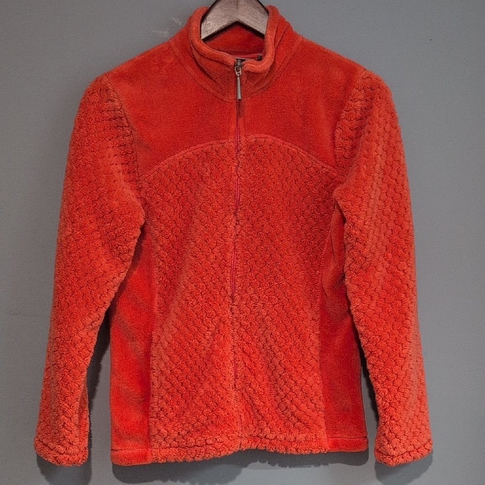 Jason Maxwell Vibrant Orange Fleece Jacket